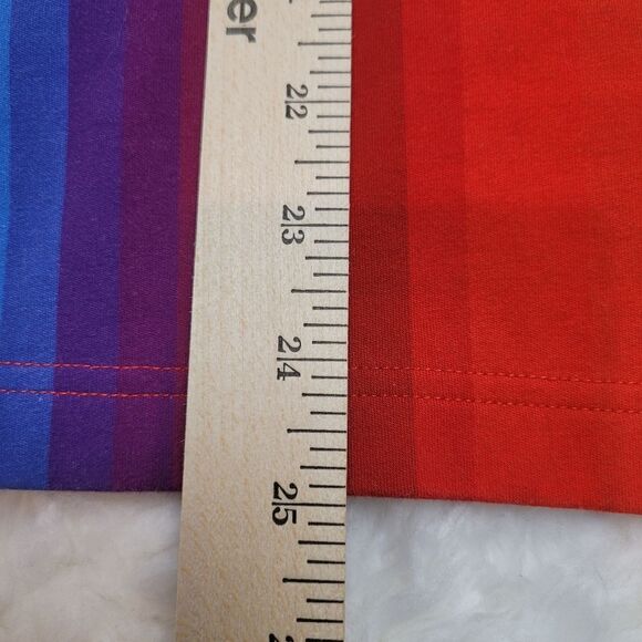UGG Love Rainbow Striped T-Shirt SZ S Pride Multicolor Short Sleeve Cotton - Picture 7 of 10